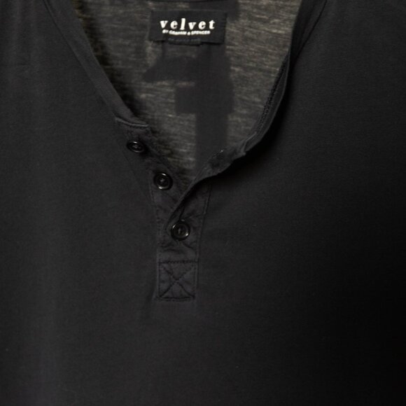 VELVET BY GRAHAM & SPENCER Men's Fulton Short Sleeve Henley T-Shirt XL - Picture 4 of 12